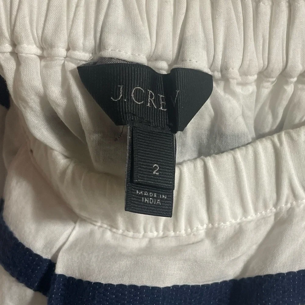 J.Crew Mini Skirt In Nautical Navy Stripe Sz 2